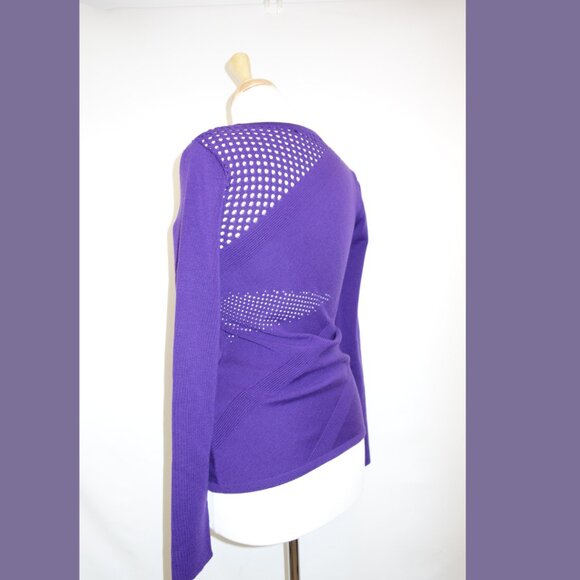Versace Purple Scoop Neck Wool Sweater - Size 42 - Picture 4 of 13
